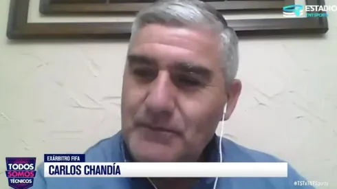 Carlos Chandía cree que sí hubo penal a favor de Colo Colo. Foto: TNT Sports