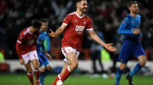 Ben Brereton celebrando un gol que le convirtió al Arsenal en 2018. (Foto: Getty Images)