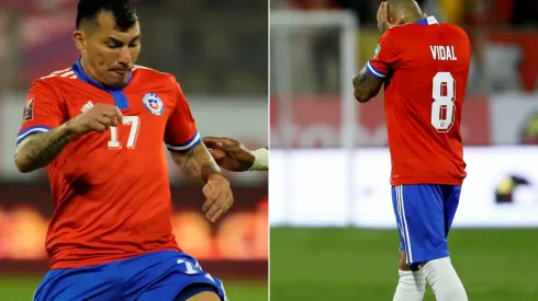Medel levanta el ánimo de Vidal y lo arenga para los próximos partidos.