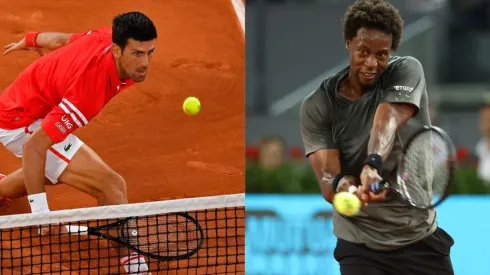 Novak Djokovic y Gael Monfils juegan en la pista Manolo Santana este martes 3 de mayo de 2022