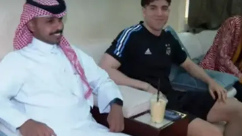 Fran MG con jeque que lo invitó a Qatar