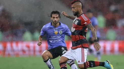 Vidal fue titular en el Flamengo.