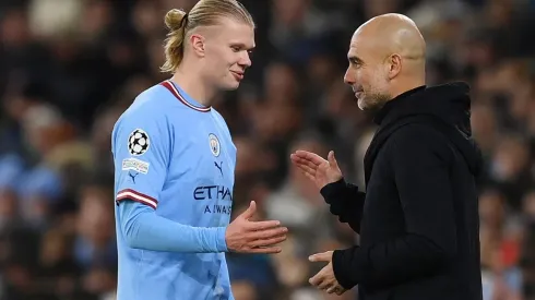 Guardiola sustituyó a Haaland en su noche más goleadora en Champions.