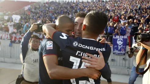 Futbol, Universidad de Chile vs Curico Unido.<br />
Novena fecha Campeonato nacional 2019<br />
El jugador de Universidad de ChileLeandro Benegas, celebra su gol contra Curico Unido durante el partido por primera division en el estadio Nacional.<br />
Santiago de Chile.<br />
21/04/2019<br />
Ramon Monroy/Photosportt
Football, Universidad de Chile vs Curico Unido.<br />
9 th date of National Championchip 2019<br />
Universidad de Chile's player Leandro Benegas celebrates his goal against Curico Unido during first division football match at Nacional stadium.<br />
Santiago, Chile.<br />
21/04/2019<br />
Ramon Monroy/Photosport