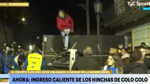 La grande quedó en las afueras de la Bombonera por parte de los hinchas de Colo Colo