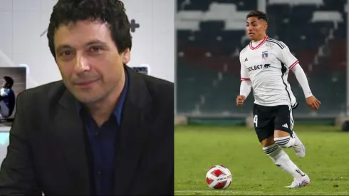 Marco Sotomayor no le deja pasar una a Jordhy Thompson.