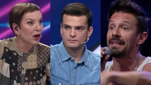 Fran García-Huidobro, Benjamín Lagos y su manager, Danilo Rodríguez.