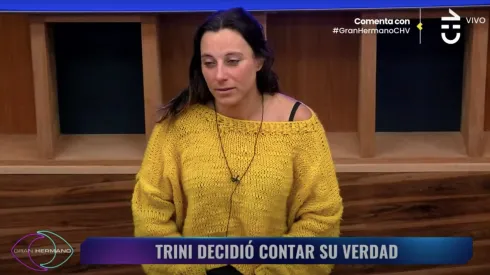 Trini en el momento de su confesión en Gran Hermano.