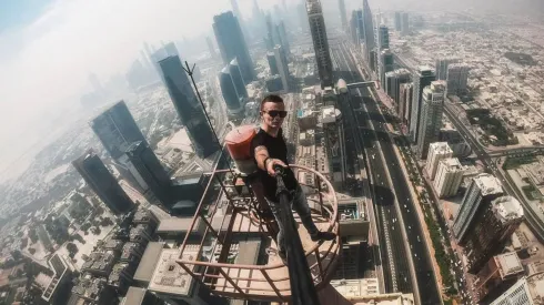 Remi Lucidi en una de sus hazañas compartidas en redes sociales.