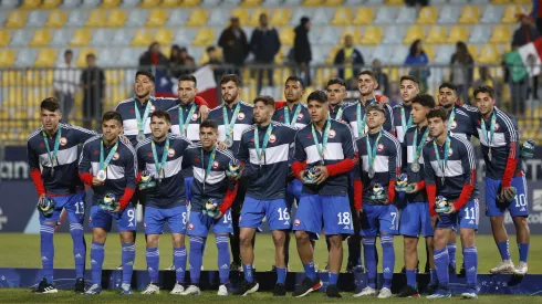 Chile se quedó con la medalla de plata en el fútbol masculino de los Juegos Panamericanos.<br />
(Foto de Martin Thomas/Santiago 2023 vía Photosport)

