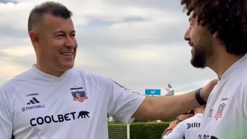 El entrenador Jorge Almirón conoció al plantel de Colo Colo. (Foto: Captura)
