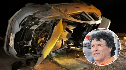 Así quedó el automóvil de Hugo Tabilo tras el accidente de tránsito.