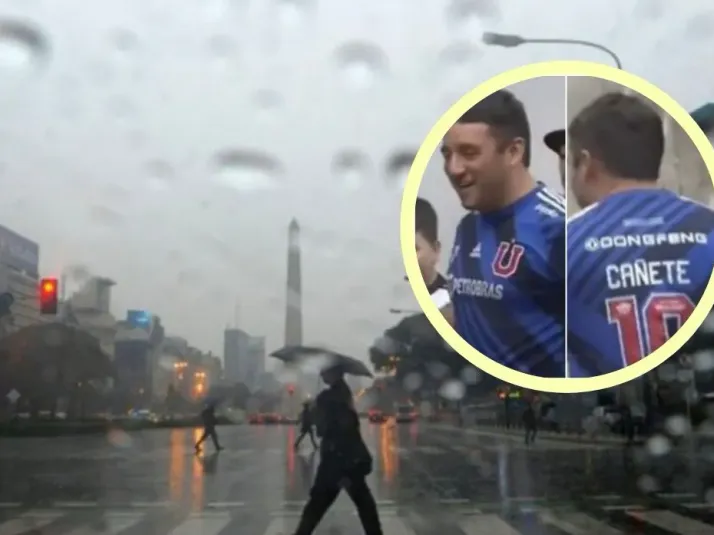 Argentino se luce con camiseta de la U en medio de la tormenta