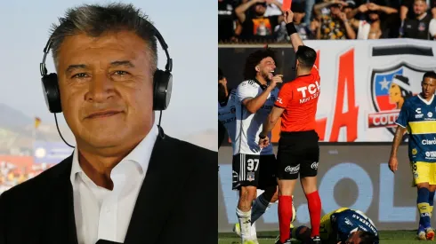 Claudio Borghi se refiere a la expulsión de Maximiliano Falcón en el partido de Colo Colo ante Everton. (Foto: Photosport)