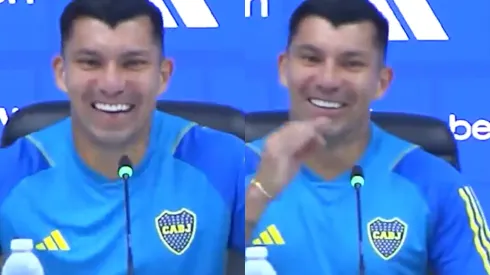Gary Medel saca risas en su primera conferencia en Boca Juniors. (Foto: captura ESPN Argentina)