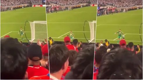 VIDEO: Impresentable y repugnante reacción del Dibu Martínez contra hinchas chilenos.