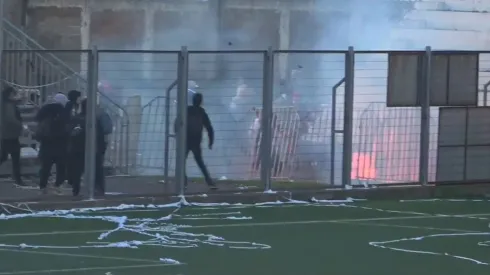 Se registraron duros incidentes en el Naval-Lota.