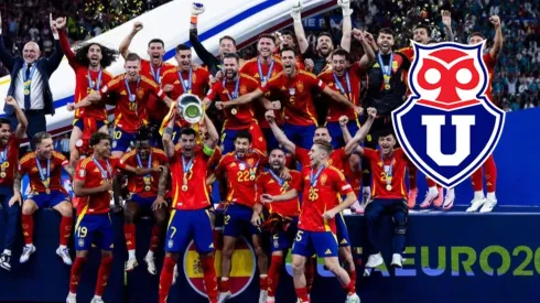 El ex Universidad de Chile en la fiesta de la Selección de España