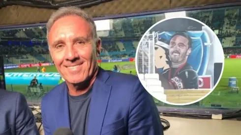 Marcelo Espina se sorprendió con mural en el Estadio Monumental.