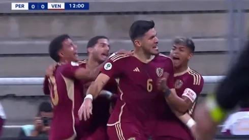 Bianneider Tamayo marca para Venezuela en el Sudamericano Sub-20. (Foto: DSports)