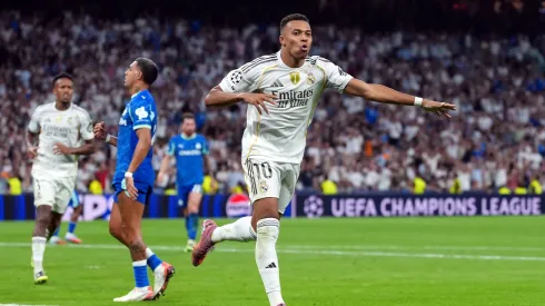 Kylian Mbappé brilló en el estreno del Real Madrid. (Foto: Mateo Villalba Sanchez/Getty Images)