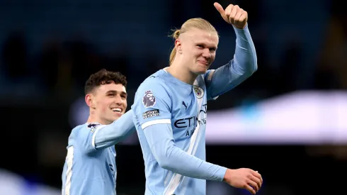 Haaland viene de anotar un doblete ante West Ham y quedó a uno de los 150 goles con el Manchester City.