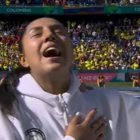 Estremecedor momento: jugadoras de Colombia no aguantaron el llanto al escuchar el himno