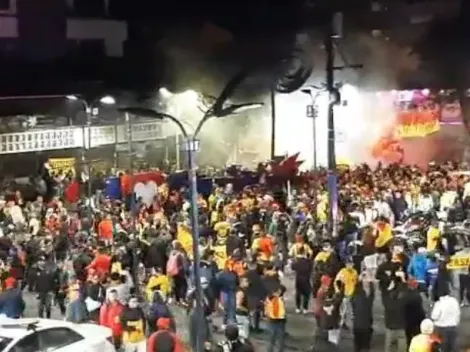 Policía ecuatoriana hizo pasar feo momento a los hinchas del Deportivo Pereira