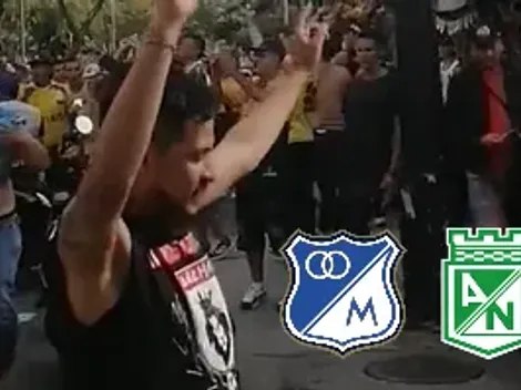 Hinchas de Santa Fe y Bucaramanga se unen para cantarle a Nacional y Millonarios