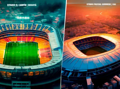 Los estadios futuristas del fútbol colombiano, según la IA
