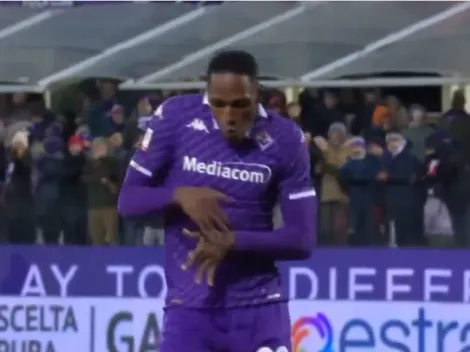 Yerry Mina anotó su penal y metió bailecito en la clasificación de Fiorentina