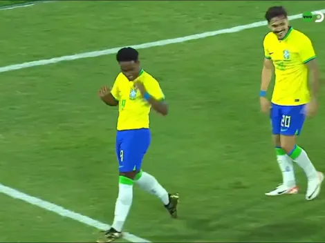 Endrick se vistió de Yerry Mina: el baile tras el gol que le hizo a Colombia