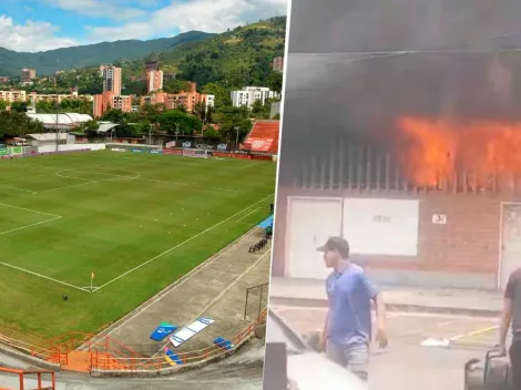Estadio Polideportivo Sur de Envigado se prendió en llamas en duro incendio