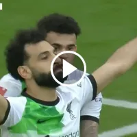 ¡Celebra Lucho! Así reaccionó Luis Díaz al gol de Salah