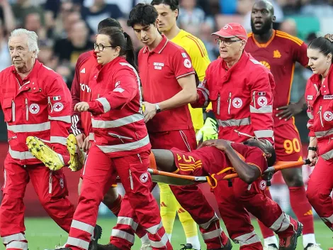 ¡Susto en la Serie A! Un jugador de Roma se desplomó y salió en ambulancia