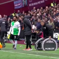 Video: fuerte discusión entre Klopp y Salah en pleno partido