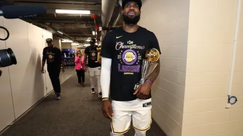 James won his 4th Finals MVP award. (Getty)