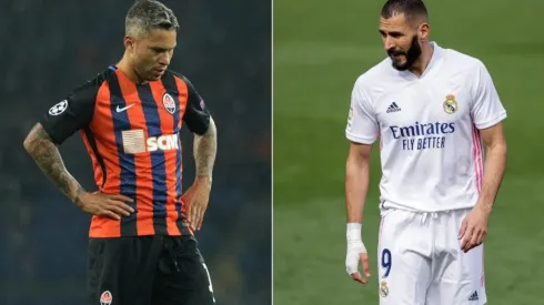 Marlos (left) and Karim Benzema. (Getty)