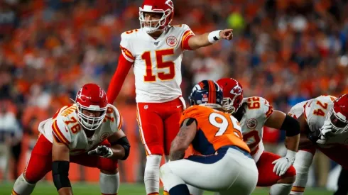 Patrick Mahomes vs. the Broncos. (Getty)