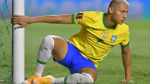 Richarlison of Brazil reacts after missing a chance of goal against Venezuela (Getty).