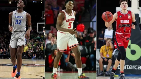 James Wiseman (left), Anthony Edwards (middle), & LaMelo Ball. (Getty)