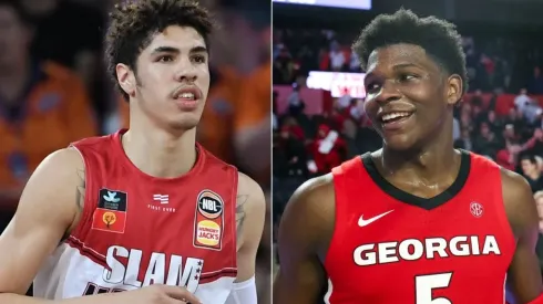 LaMelo Ball (left) and Anthony Edwards. (Getty)