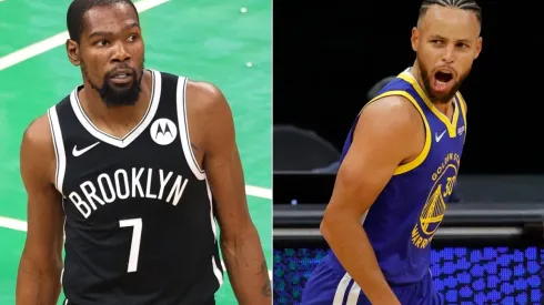 Kevin Durant (left) & Stephen Curry. (Getty)