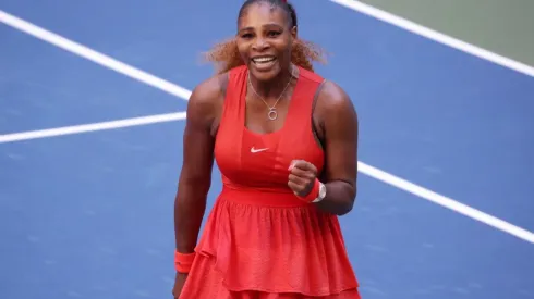 Serena Williams of the United States celebrates a win at the 2020 US Open. (Getty)