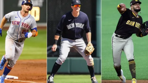 Pete Alonso, DJ Lemahieu and Fernando Tatis Jr. (Getty)