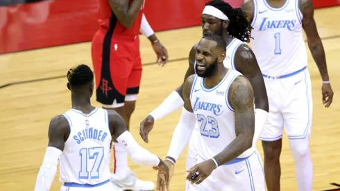 LeBron James (center) could be joined by another star. (Getty)