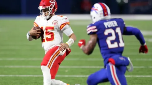 Patrick Mahomes vs. the Bills. (Getty)