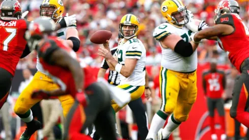 Aaron Rodgers vs. the Buccaneers. (Getty)