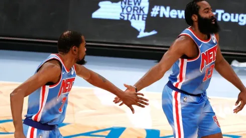 Kevin Durant & James Harden. (Getty)