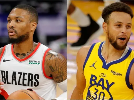 Damian Lillard and the Trail Blazers host Steph Curry and the Warriors at the Moda Center